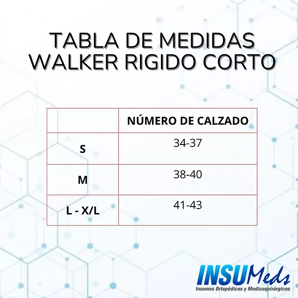 Walker rígido tobillo corto