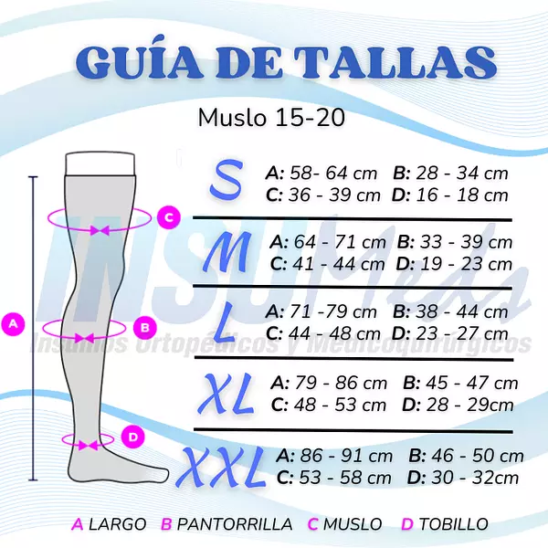 15-20 Media al muslo, THERAFIRM