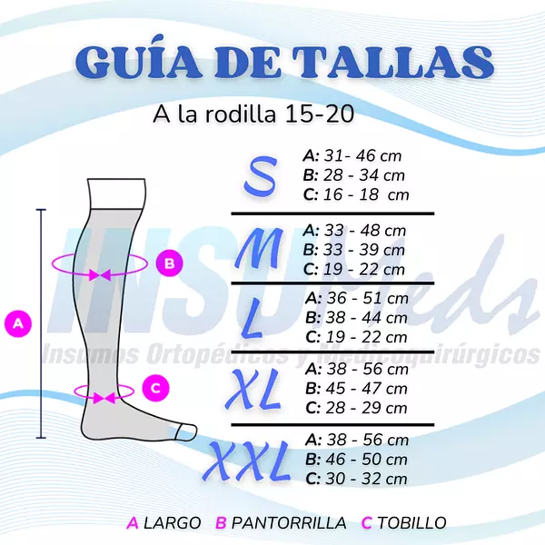 15-20 media a la rodilla, THERAFIRM 