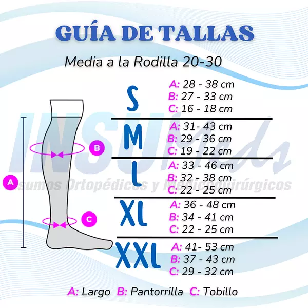 20-30 Media a la rodilla, THERAFIRM 
