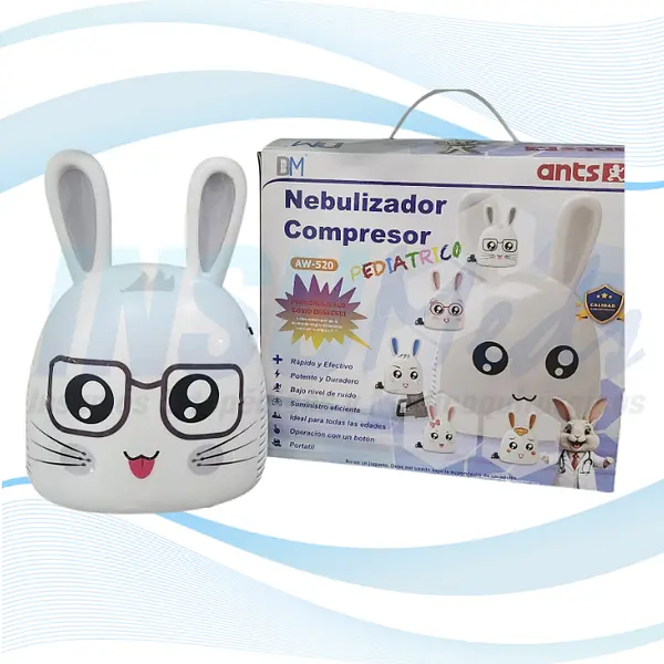 AW-520 - Nebulizador Compresor Pediátrico Conejo, DM