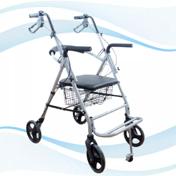 PH916M - Caminador rollator con reposapies